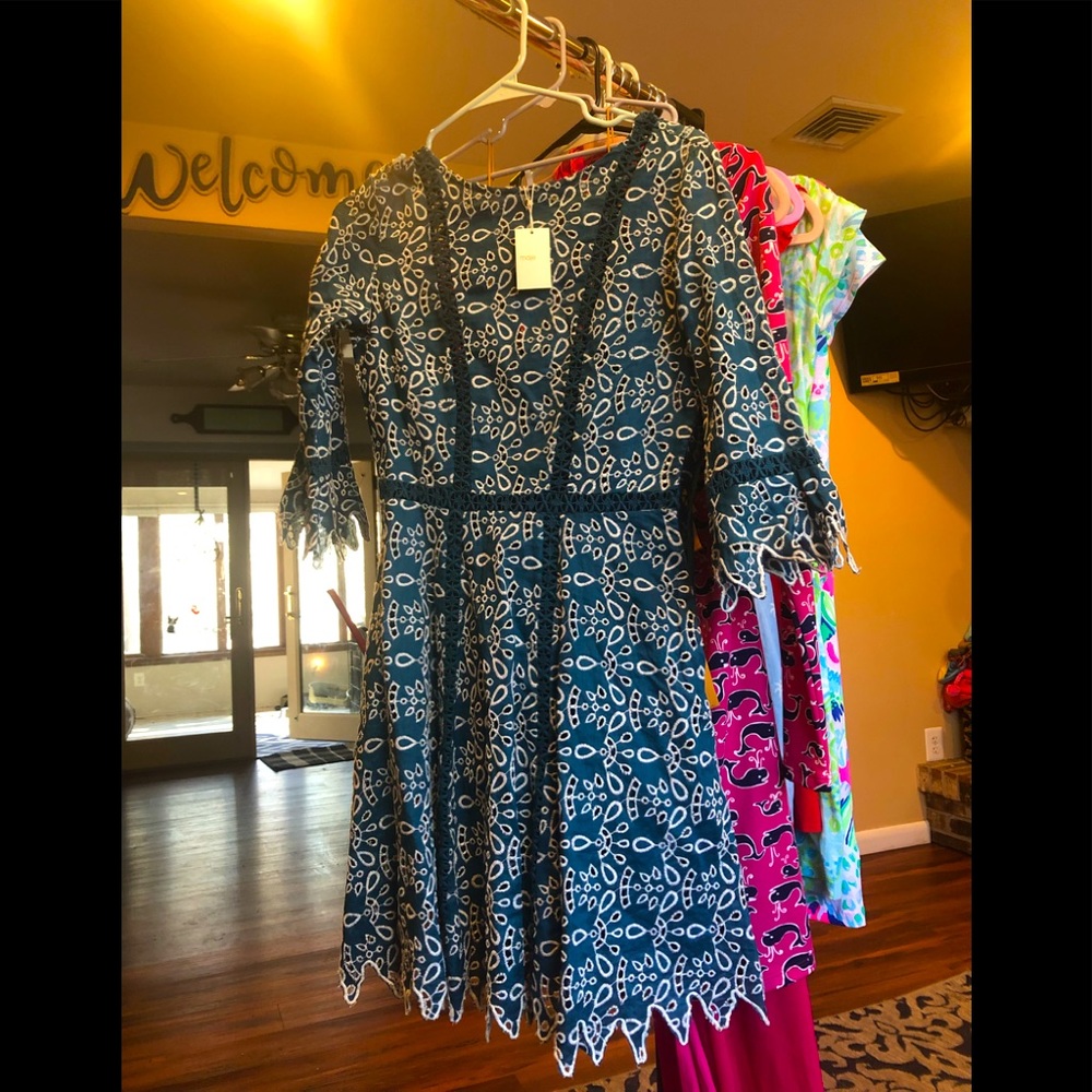 Maje indigo lace dress